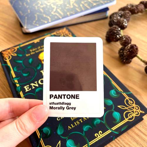 pantone morally grey sticker