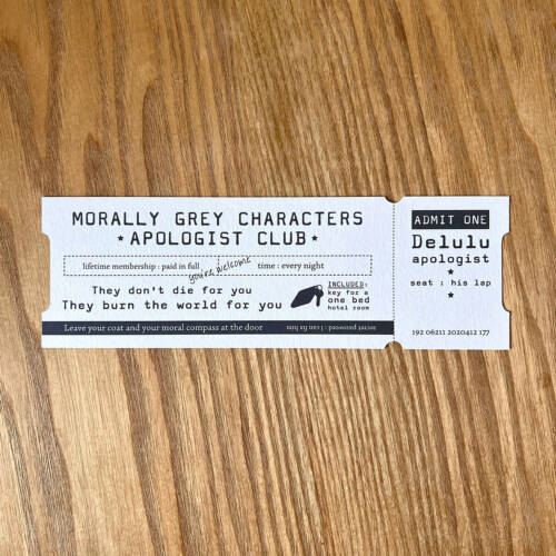 marque page fan morally grey