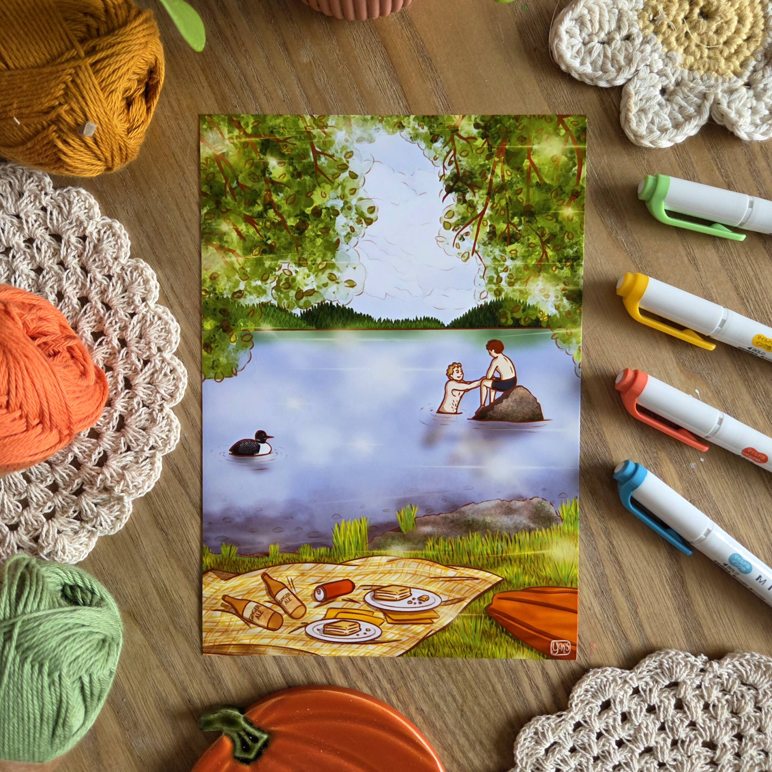 The Cottage - Heated Rivalry - Art print A5