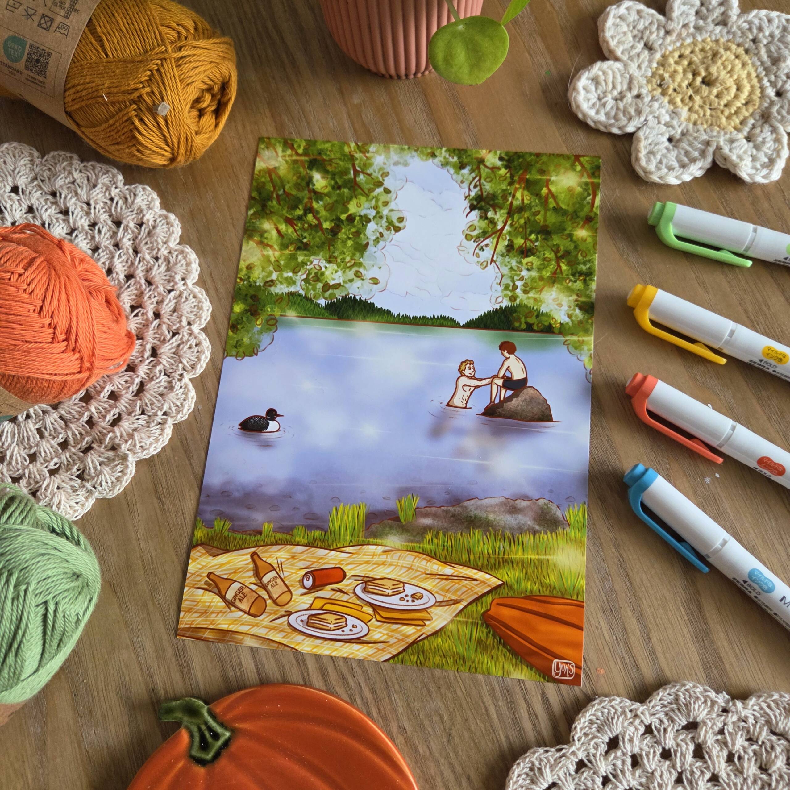 The Cottage - Heated Rivalry - Art print A5 – Image 3