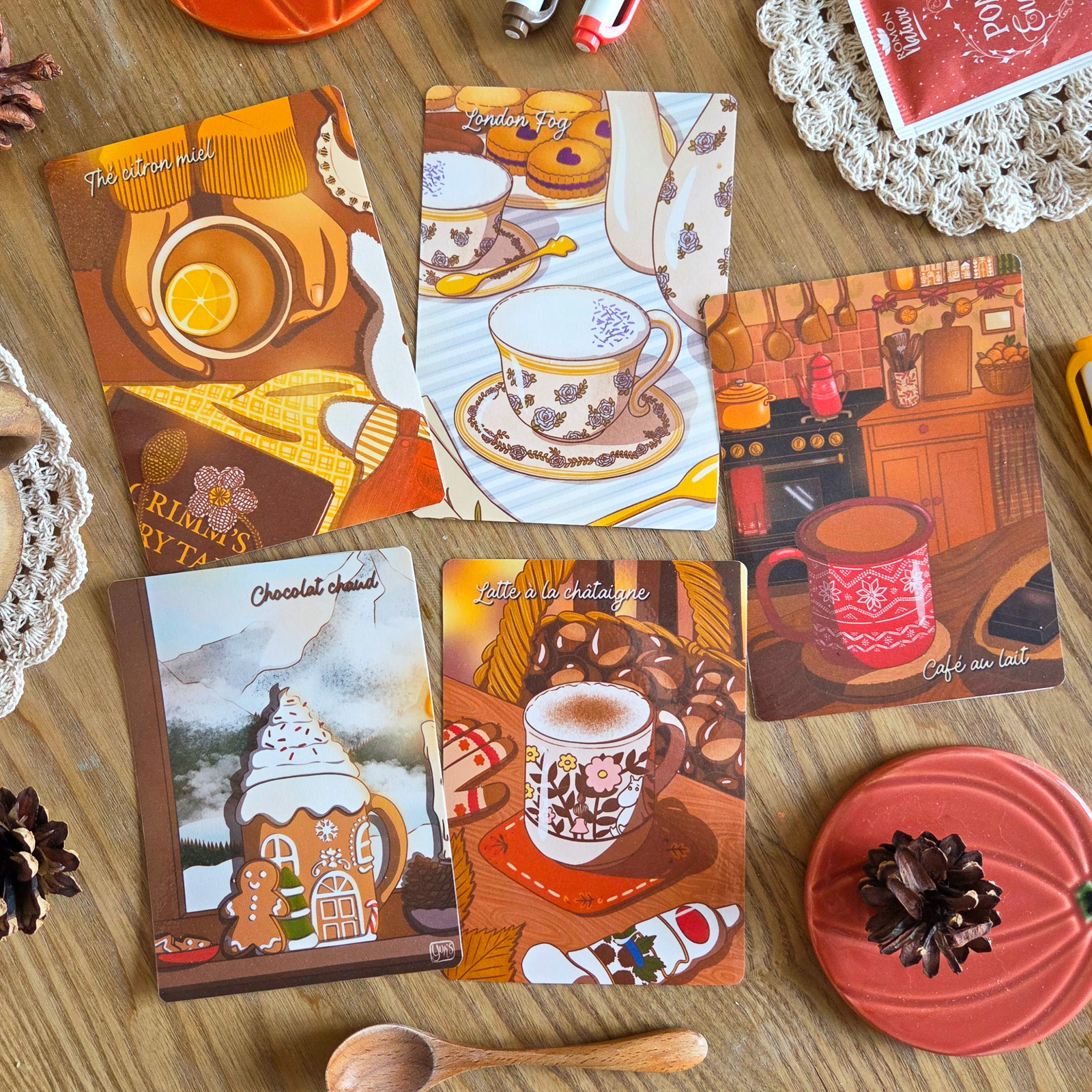 Cartes recettes boissons cozy - A6