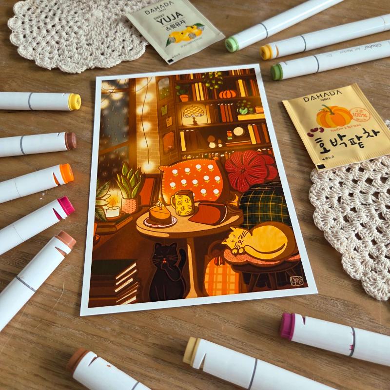 Café cosy avec la pluie