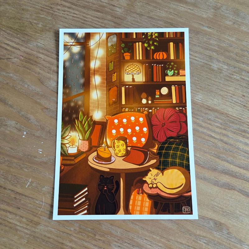 Café cosy avec la pluie – Image 3